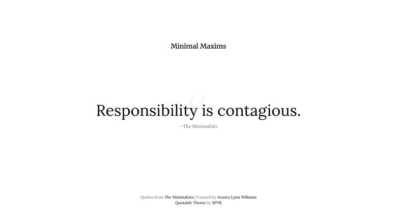 Minimal Maxims Thumbnail Preview