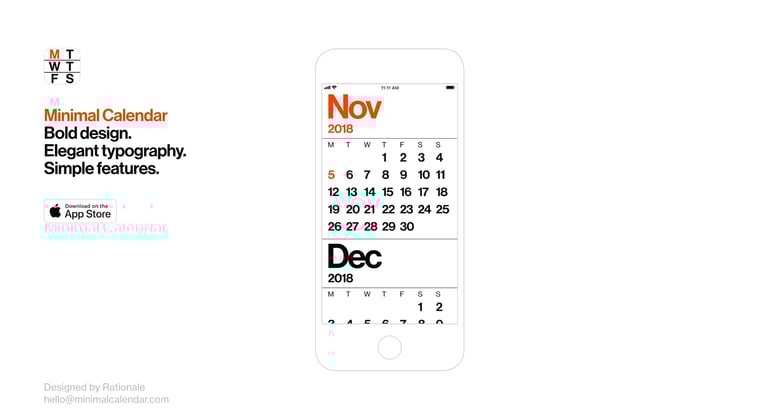 Minimal Calendar Thumbnail Preview