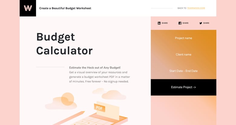 Budget Calculator Thumbnail Preview