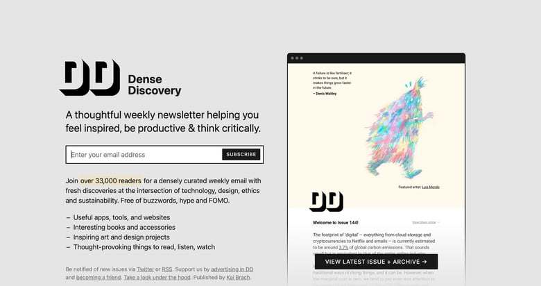 Dense Discovery Thumbnail Preview