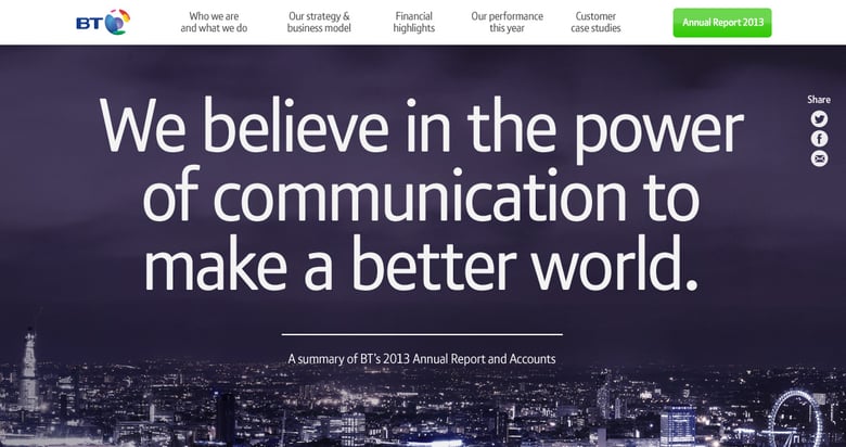 BT’s 2013 Annual Report Summary Thumbnail Preview