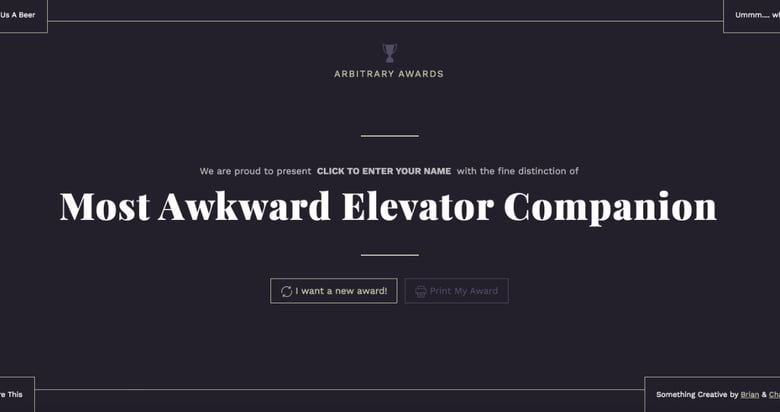 Arbitrary Awards Thumbnail Preview