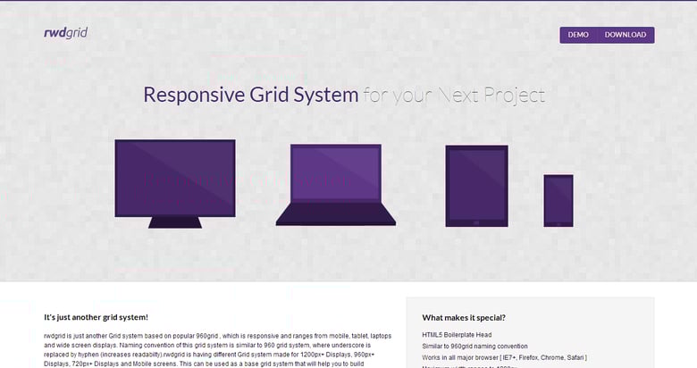 Responsive CSS Grid System Thumbnail Preview