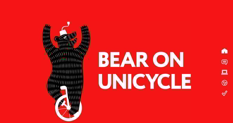 Bear On Unicycle Thumbnail Preview