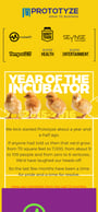 Prototyze. The Year of the Incubator. Mobile Preview
