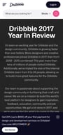 Dribbble 2017 Year In Review Mobile Preview