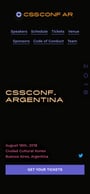 CSSConf Argentina 2018 Mobile Preview
