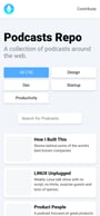 Podcasts Repo Mobile Preview