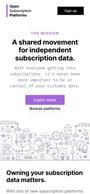 Open Subscription Platforms Mobile Preview