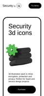Security 3D Icons Mobile Preview