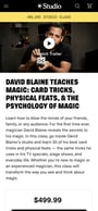 Studio + David Blaine: Magic Mobile Preview
