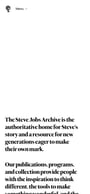 The Steve Jobs Archive Mobile Preview