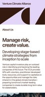 Venture Climate Alliance Mobile Preview