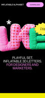 Inflatable 3D Letters Mobile Preview