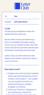 Letter Club Mobile Preview