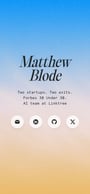 Matthew Blode Mobile Preview