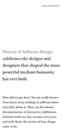 History of Software Design Mobile Preview