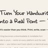 Handwriting Font